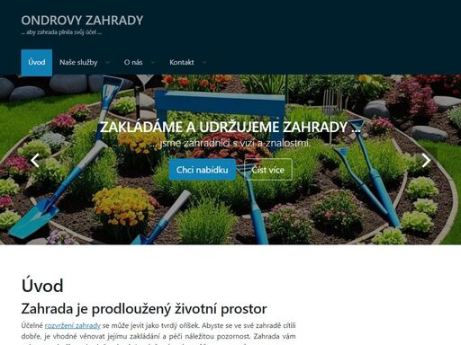 ondrovy zahrady - realizace a údržba zahrad. zakládáme a pečujeme o nové zahrady. vaše zahrady udržujeme funkční a upravené.
