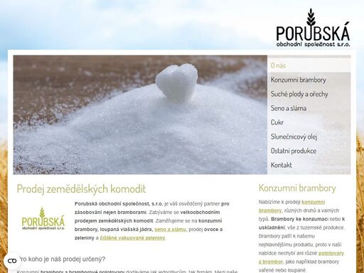 porubská obchodní společnost váš prodejce zemědělských komodit. nabízíme prodej brambor a jejich polotovarů, suchých plodů, sena a ostatní druhy ovoce a zeleniny.