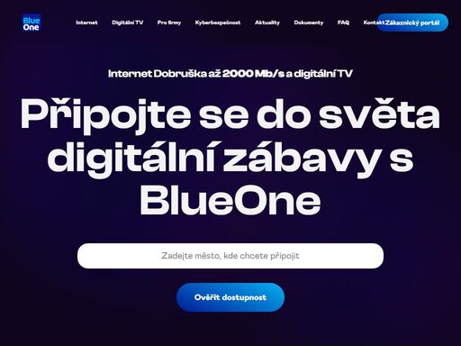 internet dobruška a digitální tv, jedině od blueone. spolehlivý poskytovatel internetu, který vám garantuje maximální dostupnost svých služeb.