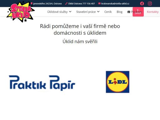 jsme úklidová firma, provádíme úklid domácností a firem. v oblasti úklidu působíme od roku 2005 ? přenechte nám starosti s úklidem ostrava a okolí.