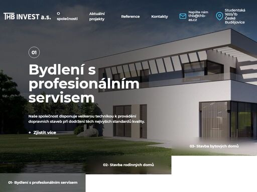 thb invest a. s. je developerská společnost působící na českobudějovicku, která se zaměřuje širokým spektrem na výstavbu bytových a rodinných dom...