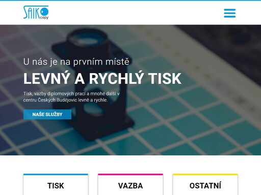 rychlý a levný tisk, vazby diplomových prací a mnohé další v centru českých budějovic.
