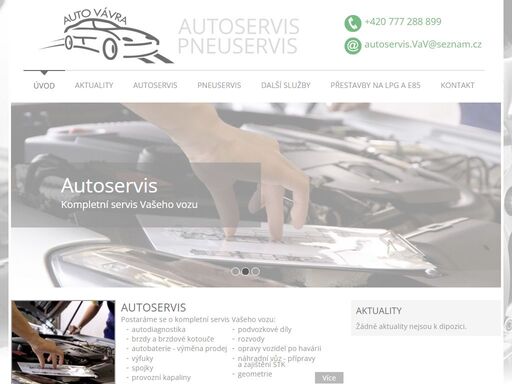 rodinný autoservis a pneuservis, poskytující kompletní služby pro servis vašeho vozu s 20 letou tradicí. v případě že budete potřebovat vyřešit jakýkoliv problém s vaším vozem, obraťte se na nás s důvěrou.