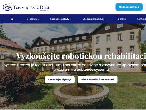 tereziny lázně se nacházejí ve městě dubí, na jižním svahu krušných hor, v nadmořské výšce 420 metrů. pro své blahodárné terapeutické účinky, architektonickou jedinečnost, nádherné přírodní prostředí a úžasné výhledy do okolí.