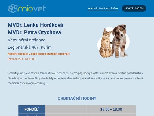 veterinární ordinace miovet kuřim