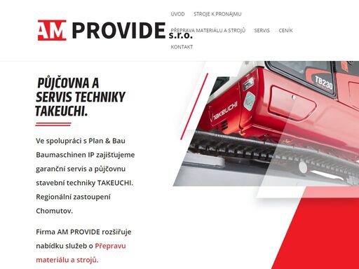 garanční servis a půjčovna stavební techniky takeuchi chomutov
