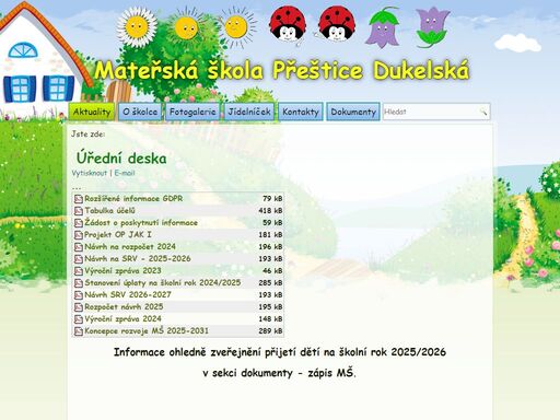 mateřská škola přeštice dukelská ulice 959, školka má 7 tříd s celkovou kapacitou 188 dětí.