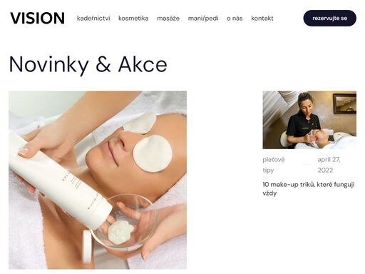 dokonalá péče o vaše vlasy, pleť, nehty, svaly i duši. salon vision s více jak 10 lety tradice v říčanech u prahy se stará o vaše dokonalé já. to vnitřní i na pohled. dopřejte si zážitek z luxusní péče a přijďte si užít sami sebe.