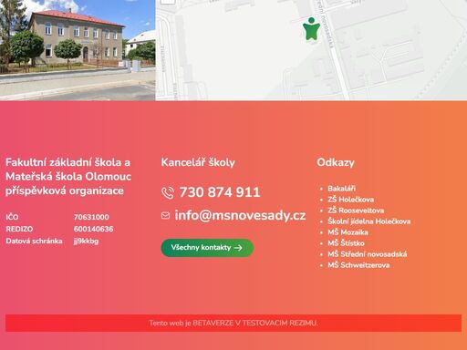 mateřská škola střední novosadská v olomouci nabízí předškolní vzdělávání s kapacitou 50 dětí ve 3 třídách. disponuje rozlehlou zahradou a nabízí aktivity jako keramika, polytechnika a atletika.