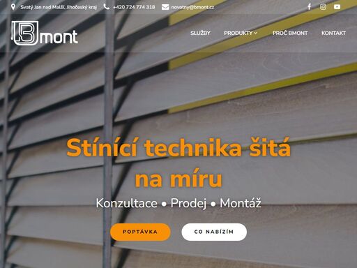 vnitřní i venkovní stínící technika. žaluzie, rolety, markýzy, japonské stěny, sítě proti hmyzu