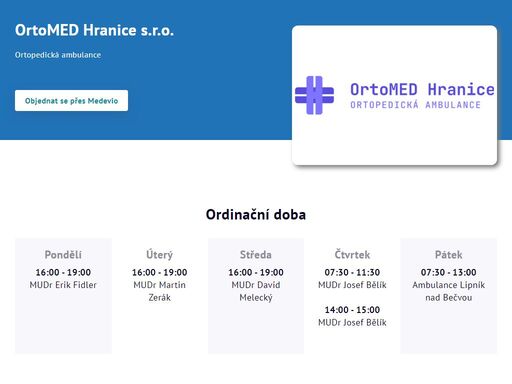ortopedická ambulance