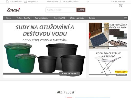 emavi.cz potřeby pro dům a zahradu. už od roku od 1994 se specializuje na výrobu a prodej potřeb pro sušení prádla. kromě toho v našem online hobbymarketu nabízíme také domácí potřeby a doplňky do kuchyně, koupelny, pro úklid a na zahradu.