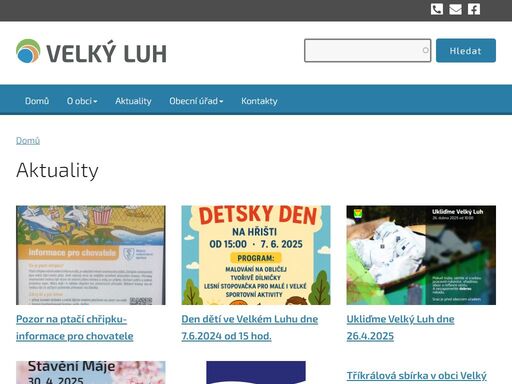 vítejte ve velkém luhu, malé obci v západních čechách mezi městy skalná a plesná.