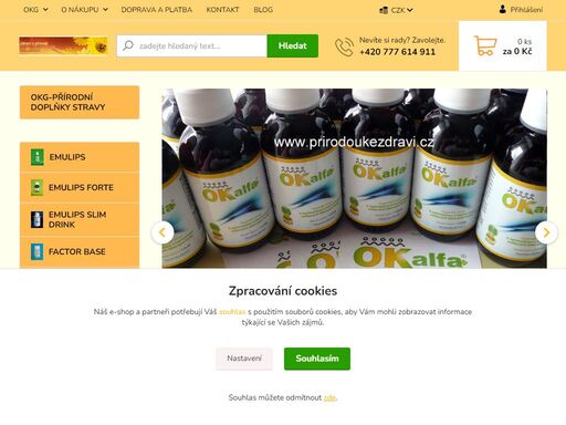 oblíbený emulips české firmy okg a další přírodní produkty pro zdraví. ceny přímo od výrobce. pro čr doprava zdarma.