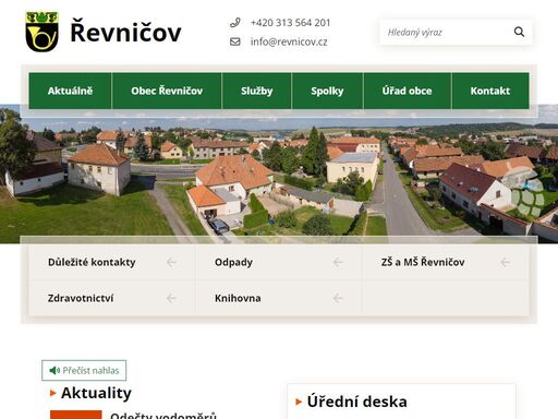oficiální stránky obce řevničov