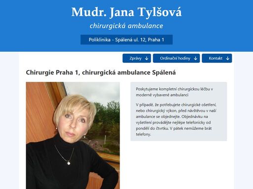 chirurgická ambulance, poliklinika spálená 12, praha 1, všeobecná chirurgie, ambulantní chirurgické výkony, mamologická a proktologická poradna