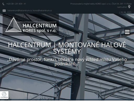 montované halové systémy, vestavby a přístavby, rekonstrukce halových objektů., halcentrum