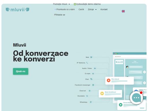 software digitální komunikace pro call centra i firmy. chat, ip telefonie, video hovory, whatsapp for business, facebook messenger, apple messages a reporting.