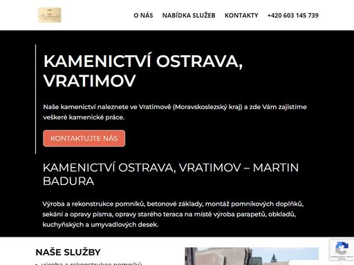 kamenictví ostrava, vratimov - výroba pomníků, sekání a oprava písma, schody, obklady. zavolejte naše kamenictví, určitě budete spokojeni.