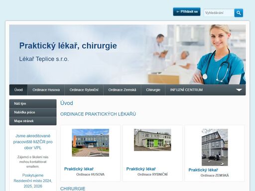 lékař teplice s.r.o., ordinace praktického lékaře teplice, chirurgie, jednodenní a ambulantní chirurgie