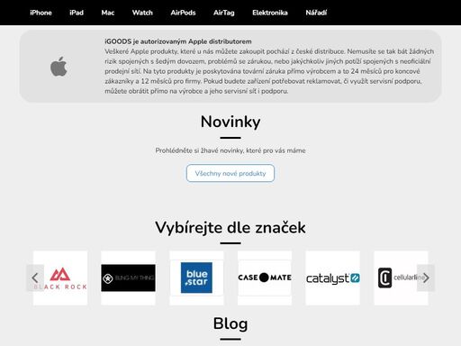 nabízíme jen ty nejlepší kryty a obaly na iphone, ipad a mac. najdete u náš řemínky pro apple watch, nabíječky pro iphone, tvrzená skla a mnoho dalšího.