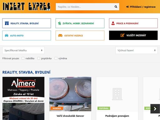 web frontend for inzertexpres