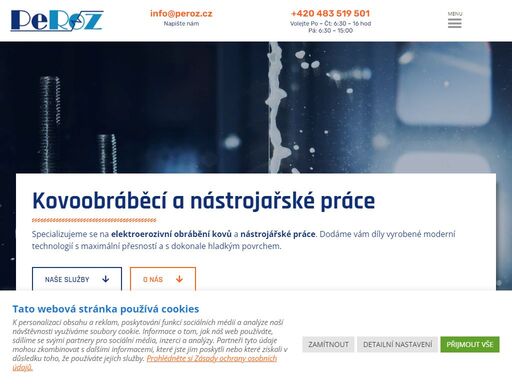 získejte profesionální elektroerozivní obrábění kovů. kontaktujte firmu peroz jablonec nad nisou, specialisty na nástrojařství a kovoobrábění.