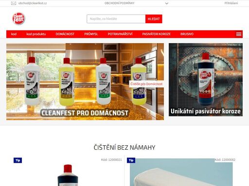 cleanfest nabízí účinné a ekologické čistící prostředky, které si poradí s kovem, dřevem, betonem, plastem i dalšími materiály. rychlé a snadné použití bez námahy. přímo od výrobce.