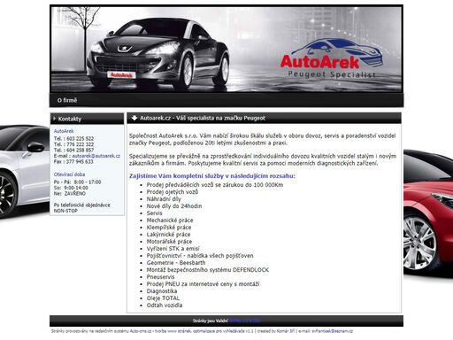 autoarek.cz - specialista na značku peugeot