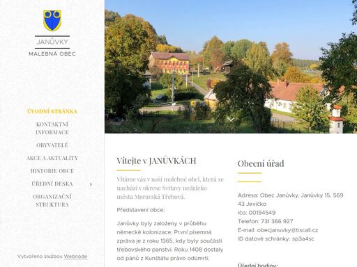 vítáme vás v naší malebné obci, která se nachází v okrese svitavy nedaleko města moravská třebová.
