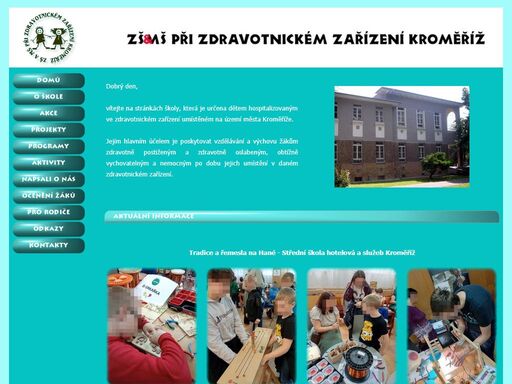 stránky zš a mš při zdravotnickém zařízení kroměříž