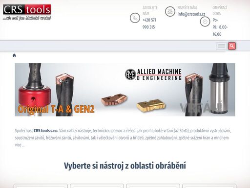 nástroje pro opracování otvorů - amec, allied machine, wohlhaupter, závitové frézy, závitové destičky, výstružníky, závitové kalibry, heule zahlubování