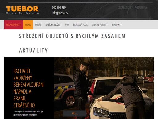 obchodní politikou společnosti tuebor general service je cílená orientace na špičkový standard preferovaných služeb elektronické ostrahy a pultu centralizované ochrany při zachování komplexního servisu bezpečnostních služeb v kvalitě a šíři, na kterou spoléhají naši zákazníci už déle než čtvrtstoletí. pružnou aplikací poznatků z vývoje oboru v usa a západní evropě jsme na