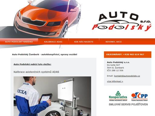auto podolský - autoklempířství, opravy vozidel žamberk