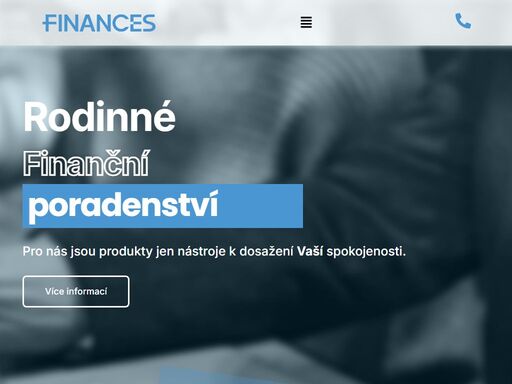 jsme společností finances s.r.o. a naším posláním je poskytovat komplexní finanční služby a finanční poradenství našim klientům. specializujeme se na individuální přístup a pečlivou analýzu potřeb každého z nich.