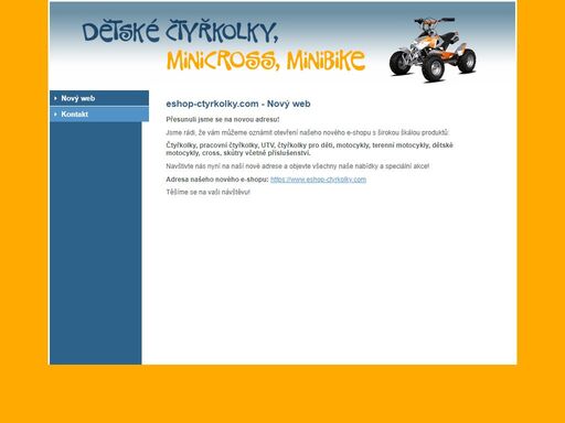dětské čtyřkolky,čtyrkolky,atv,cross, pitbike, dirtbike, ,motorky,minimoto,scooter. prodej a servis čtyřkolek a dětských čtyřkolek. dále nabízíme přilby, helmy, rukavice, chrániče, včetně příslušenství.možné vše na splátky.