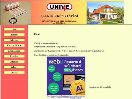 elektrické topení, podlahové vytápění, infra, sálavé.
