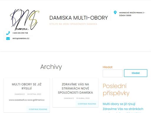 vítejte na webu společnosti damiska