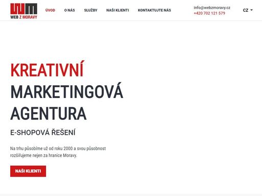 marketingová agentura z moravy! potřebujete moderní web či e-shop na míru, obraťte se na nás. pomůžeme vám s firemní identitou včetně kompletního vizuálu.