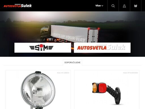 vítáme vás na webových stránkách autosvětla sulek. ...na e-shopu firmy autosvětla sulek nabízíme široký sortiment světel, svítilen a produktů z oblasti autoelektriky...
...jsme výhradním zástupcem portugalského výrobce světel sim                     
     katalog sim 2025                                             …