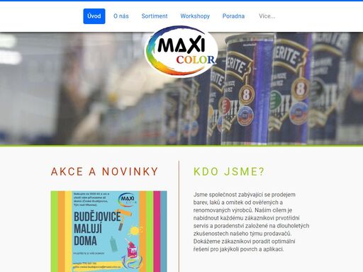 specializovaný obchod, prodej barev, laků a omítek od ověřených a renomovaných výrobců. - maxicolor.cz