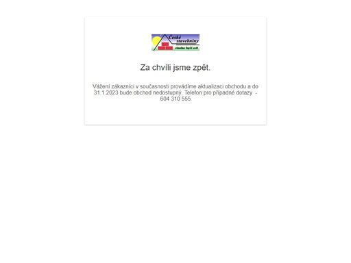 internetový obchod české stavebniny, s.r.o. - prodej kvh hranolů, hoblovaných prken, latě, terasová prkna, stavební hmoty, stěrky, osb desky, překližky, spárovky, laťovky