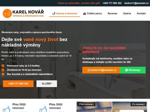 renovace a oprava van litinových i plechových. hotovo za 3–4 hodiny, bez bourání, s výdrží až 10 let. kalkulace do 48h.
