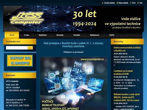 prodej a servis počítačů, výpočetní a kancelářská technika,elektronika, digitální fotoaparáty, digitální technika, mobilní telefony, správa sítí, foto-video služby
