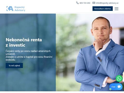 poskytujeme privátní investiční poradenství a wealth management. pracujeme na tom, abyste získali nebo udrželi si takový kapitál, z něhož můžete čerpat rentu, ze které budete moci platit část nebo úplně všechny své měsíční výdaje. v kopecký advisory nejsme placeni z provizí.