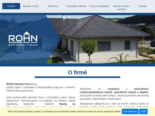 stavební firma rohn. jsme profesionální stavební firma s mnoholetou praxí v oboru stavebnictví.