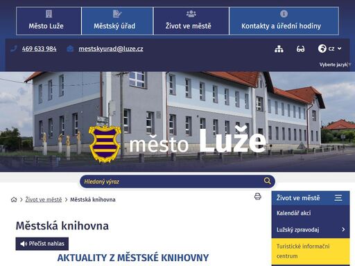 oficiální stránky města luže