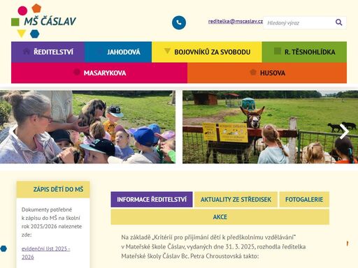mateřská škola čáslav, okres kutná hora