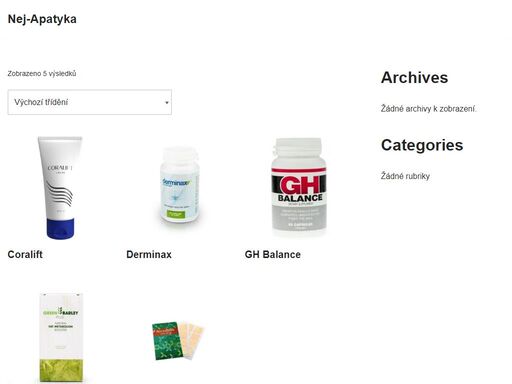 nej apatyka - lékárna online, e-shop nabízí možnost nákupu léků on-line.