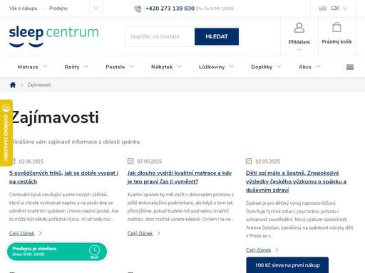 sleep centrum vám nabízí vše pro vybavení vašich ložnic a pro váš ničím nerušený, zdravý a pohodlný spánek. kvalitní a prověřené matrace či postele, to je sleep centrum.